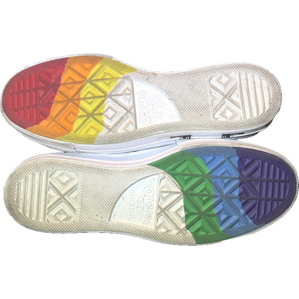 Converse Chuck Taylor All Star Lift Pride Rainbow Platform Sneakers A02264C 9.5 - Picture 2 of 13